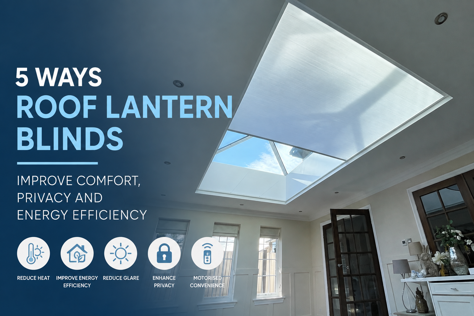 Roof Lantern Blinds Improve Comfort, Privacy and Energy Efficiency